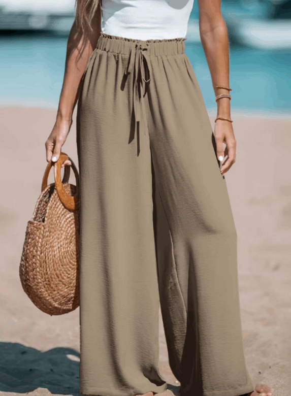 Pantalón ligero estilo playa para mujer con corte fluido – MÁREA