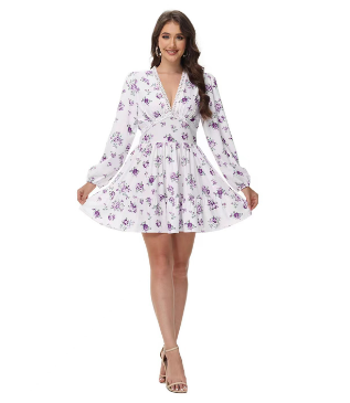 Vestido romántico con estampado floral y corte fluido – NOÉLIA
