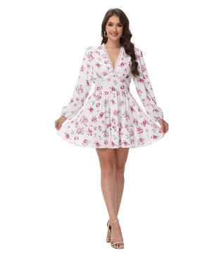 Vestido romántico con estampado floral y corte fluido – NOÉLIA