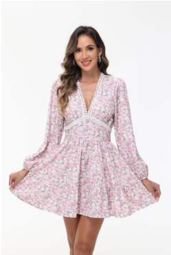 Vestido romántico con estampado floral y corte fluido – NOÉLIA