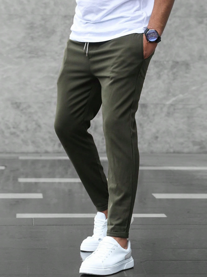 Pantalón de hombre elástico con ajuste slim y estilo versátil – ADRASTOS