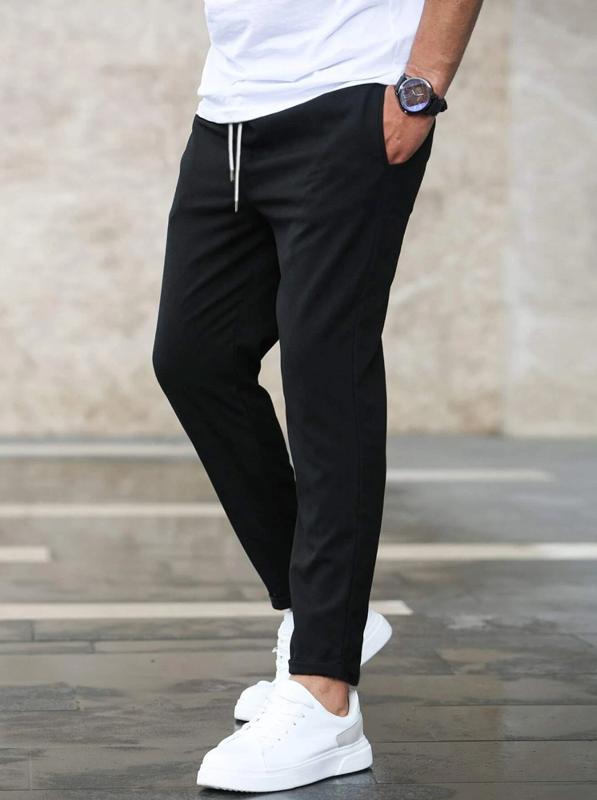 Pantalón de hombre elástico con ajuste slim y estilo versátil – ADRASTOS