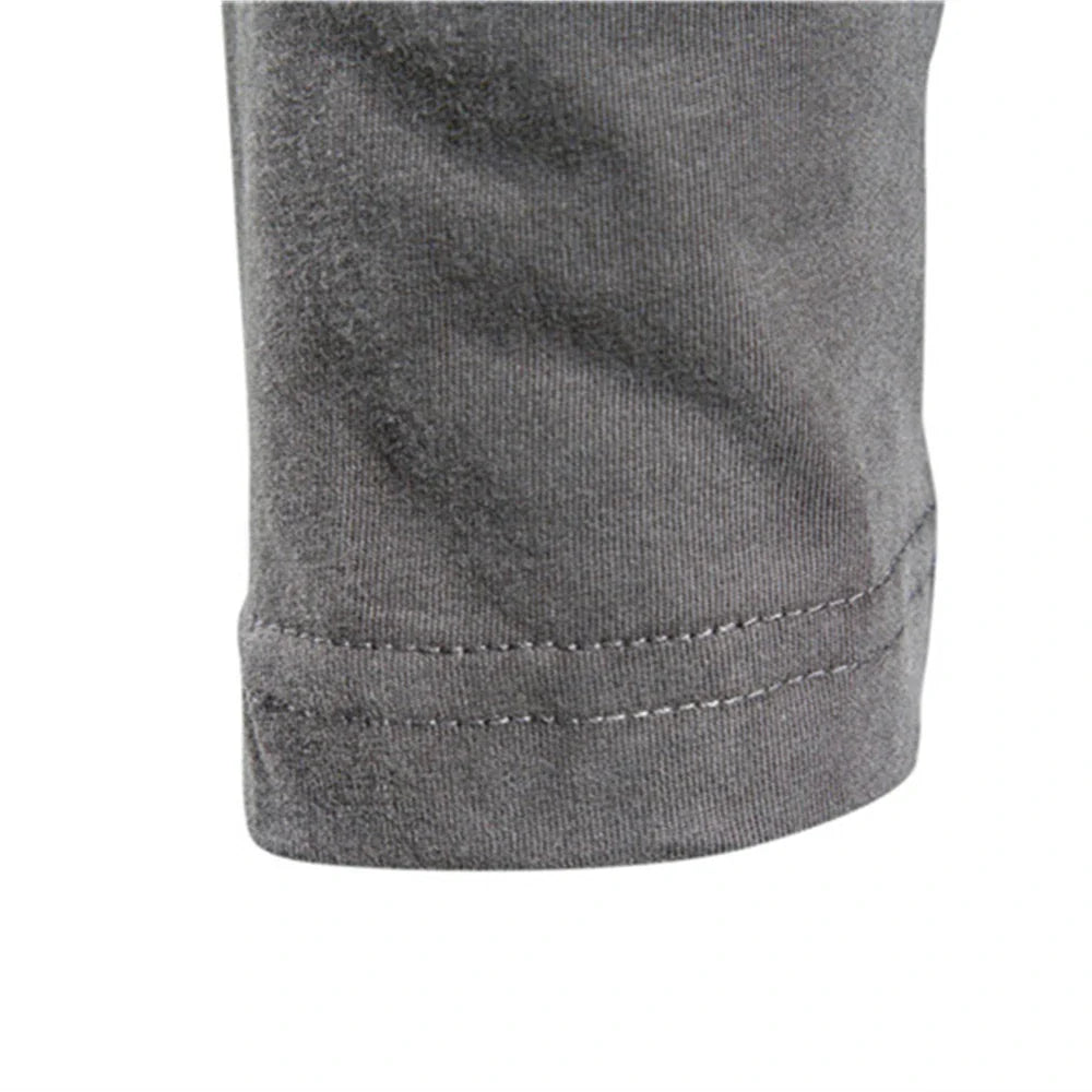 Camiseta básica de manga larga con cuello redondo para hombre – LUCAS