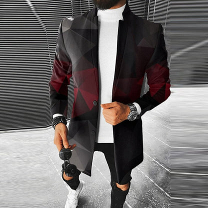 LEONIS - Chaqueta moderna con diseño geométrico para hombre