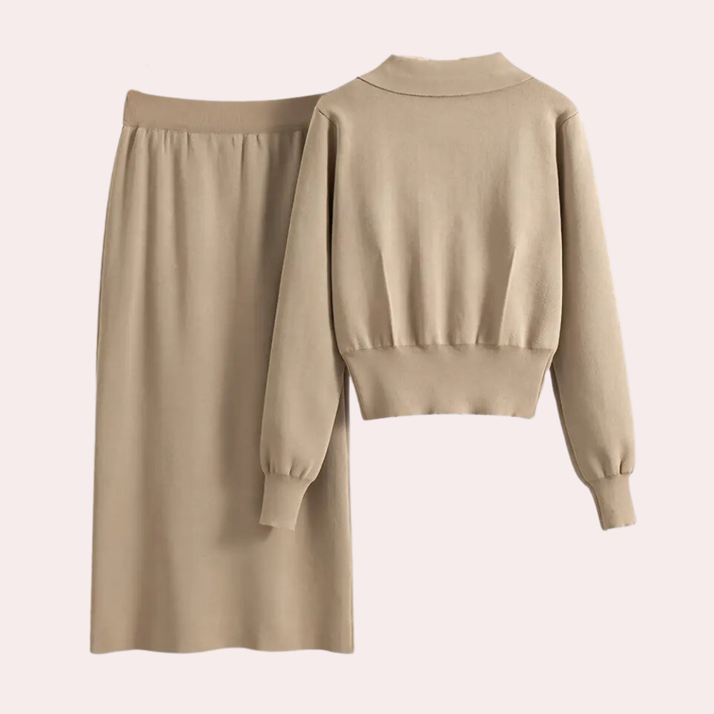 Vestido camisero largo de manga larga con botones – ADELYS