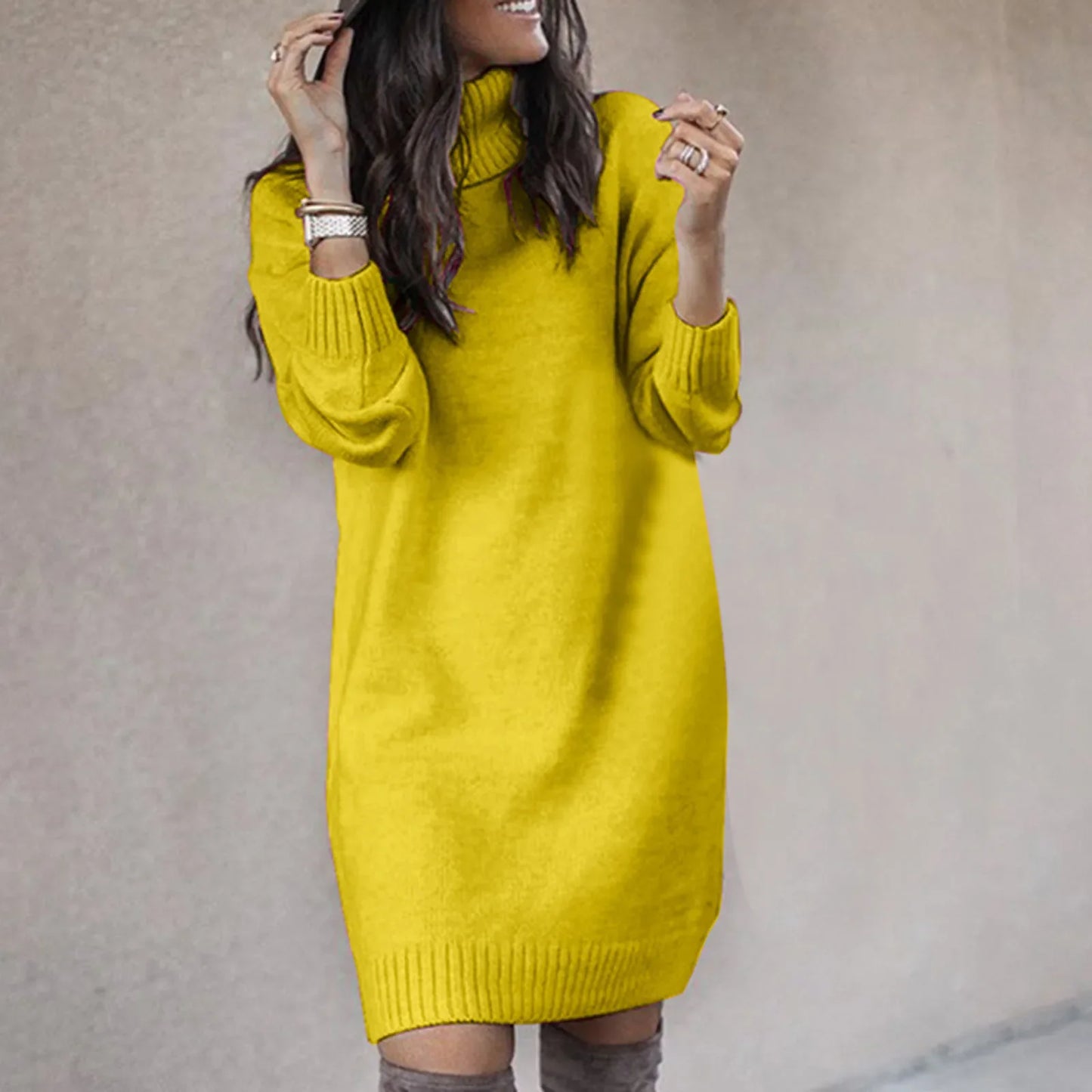 HERMINA - Vestido suéter casual para mujeres para el invierno