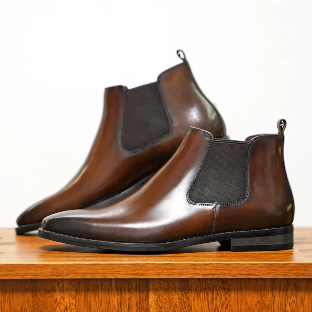 Botas chelsea de cuero auténtico para hombre – WALKER