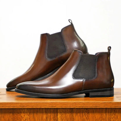 Botas chelsea de cuero auténtico para hombre – WALKER