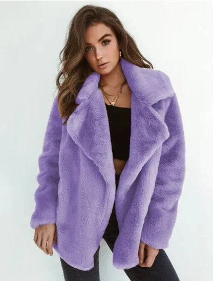 LISELOTTE - Chaqueta de invierno para mujeres con solapa de peluche