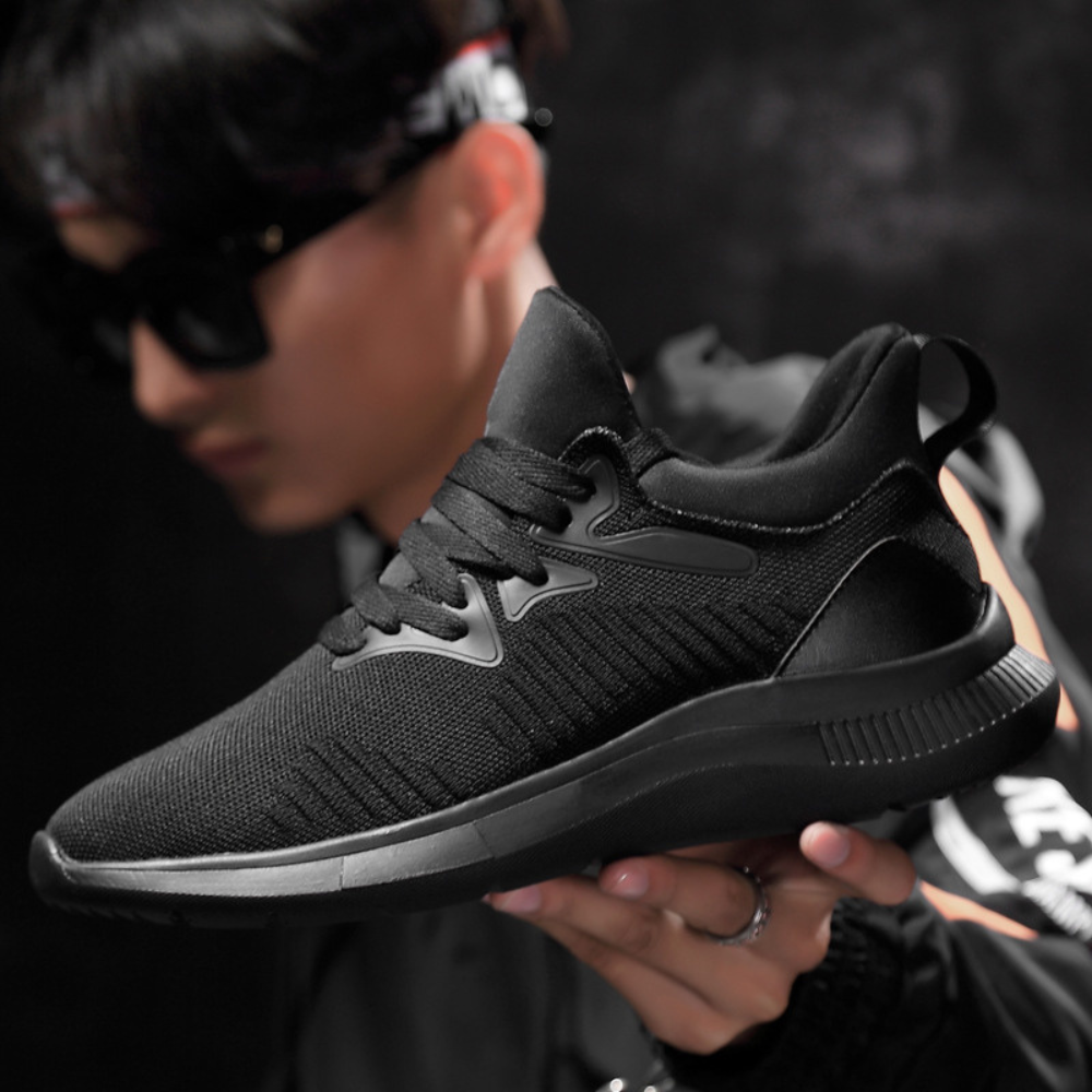 Zapatillas para mujer con suela de 8 cm negro mate – SHADOW