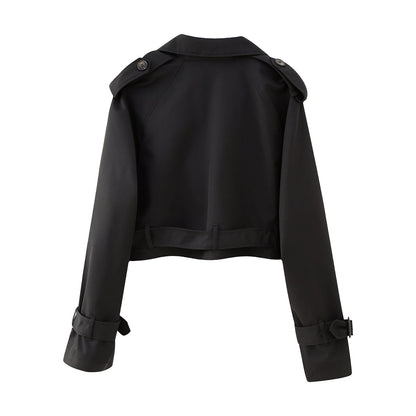 Trench corto elegante para mujer con corte entallado – STEPHANIE