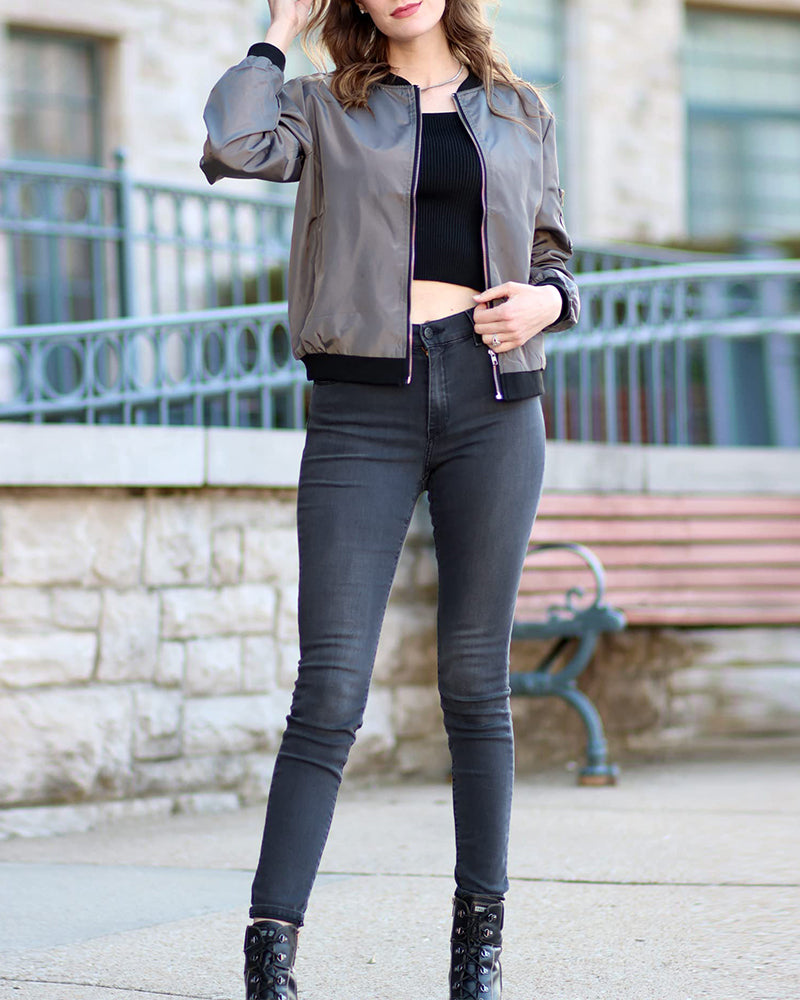 Cazadora bomber de mujer transpirable con corte relajado – TIZIANA