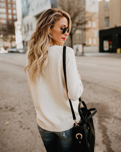 Jersey de mujer de punto con diseño de corazón – MELANIA