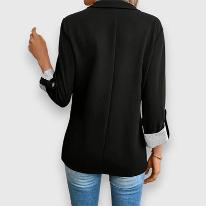 Blazer relajada con mangas remangadas para mujer – CELIA