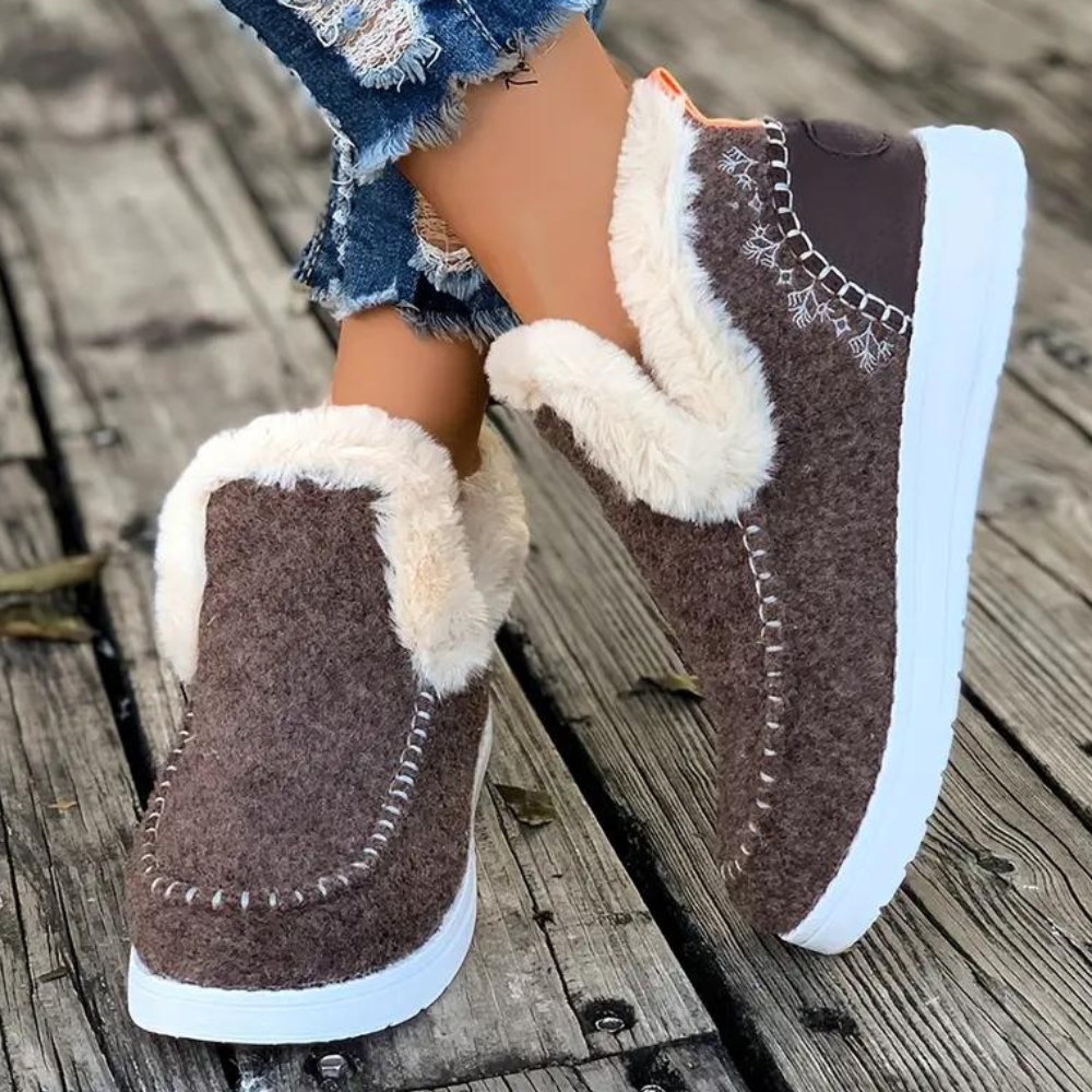 LUNA - Zapatos de invierno sin cordones para mujer