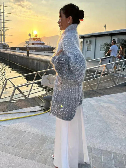 VERONICA – Cárdigan con brillos para mujer