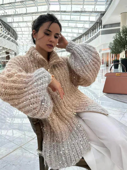 VERONICA – Cárdigan con brillos para mujer