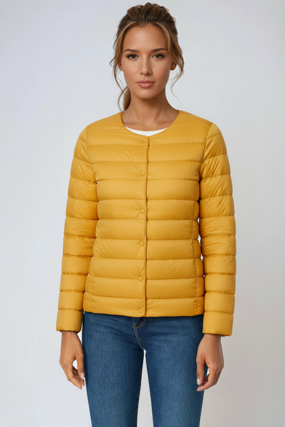 ÉVINA – Chaqueta acolchada de entretiempo para mujer con cierre de botones