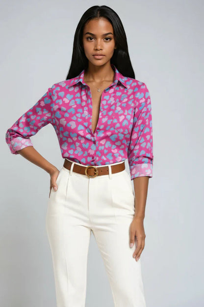 Blusa estampada de mujer con corte fluido – ELVINA