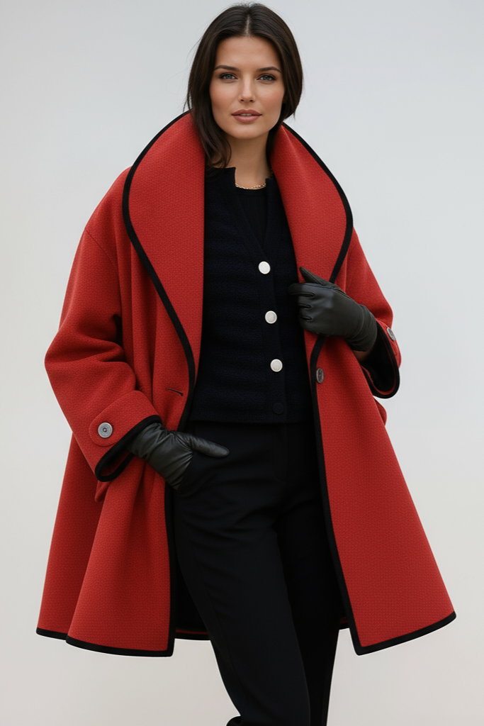 Abrigo de invierno oversize para mujer con diseño tipo gabardina – CELEYA