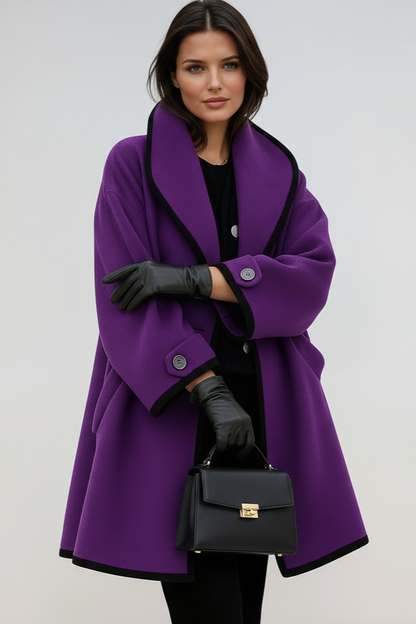 Abrigo de invierno oversize para mujer con diseño tipo gabardina – CELEYA