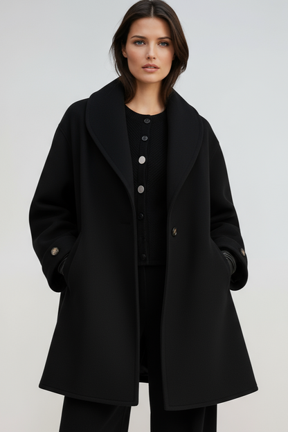 Abrigo de invierno oversize para mujer con diseño tipo gabardina – CELEYA