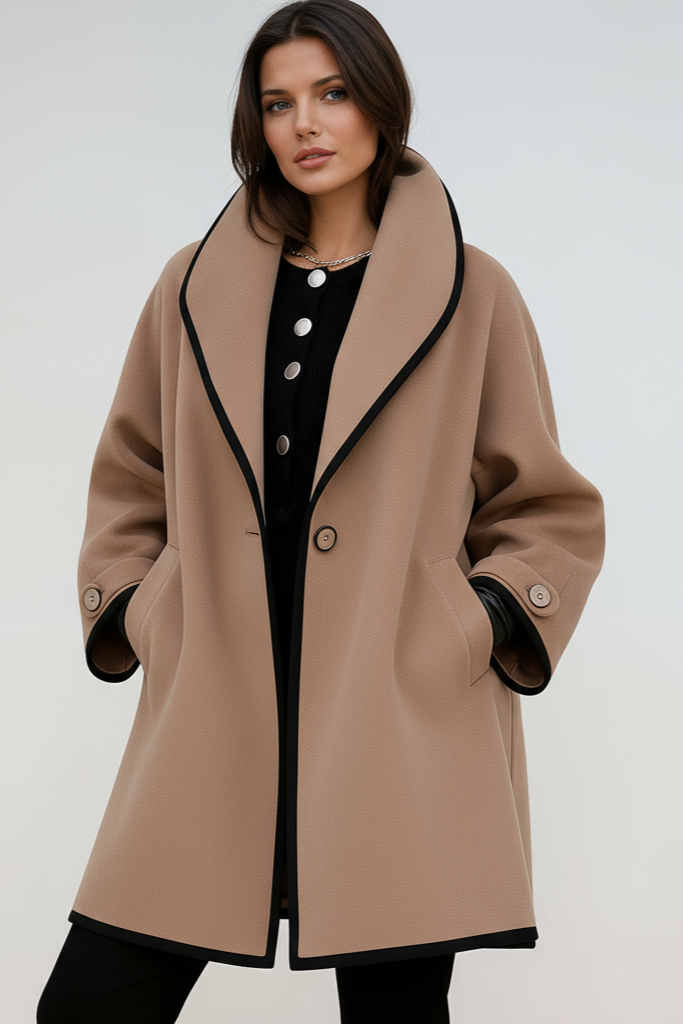 Abrigo de invierno oversize para mujer con diseño tipo gabardina – CELEYA