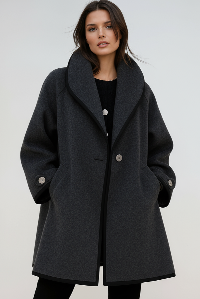 Abrigo de invierno oversize para mujer con diseño tipo gabardina – CELEYA