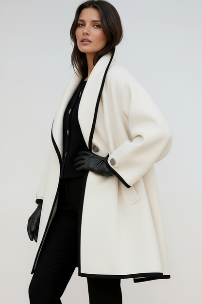 Abrigo de invierno oversize para mujer con diseño tipo gabardina – CELEYA