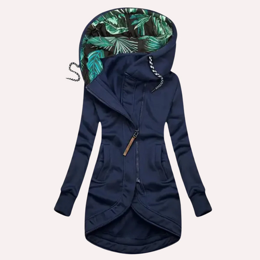 Chaqueta de invierno para mujer con capucha y cremallera – FLORINA