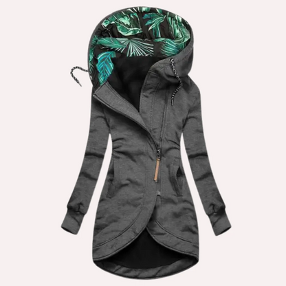 Chaqueta de invierno para mujer con capucha y cremallera – FLORINA