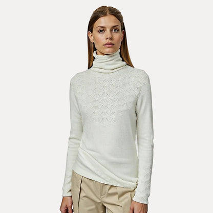 EMMELINE – Jersey de cuello alto para mujer con diseño suave y elegante