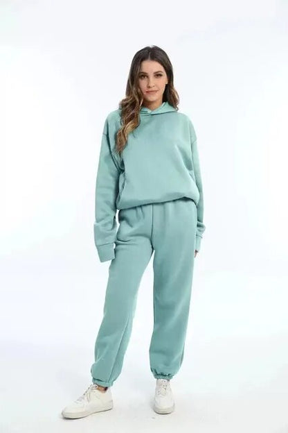 ARLET - Conjunto de chándal oversize de dos piezas con capucha para mujer