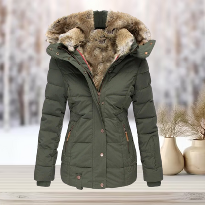 Chaqueta de invierno para mujer con forro de peluche y capucha – JACELYN