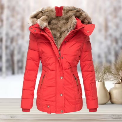 Chaqueta de invierno para mujer con forro de peluche y capucha – JACELYN
