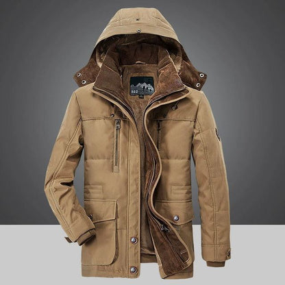 Chaqueta de invierno para hombre con forro cálido y capucha – JACKOR