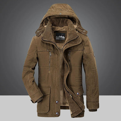 Chaqueta de invierno para hombre con forro cálido y capucha – JACKOR