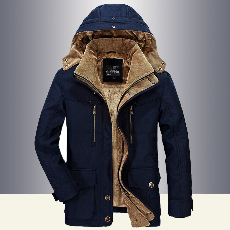Chaqueta de invierno para hombre con forro cálido y capucha – JACKOR