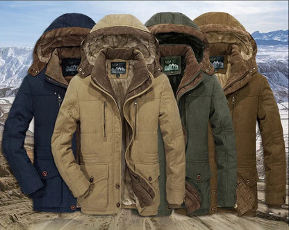 Chaqueta de invierno para hombre con forro cálido y capucha – JACKOR