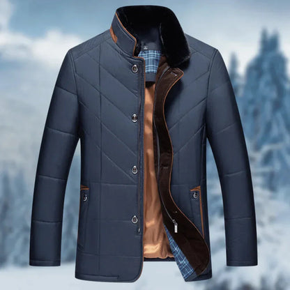 Chaqueta de invierno para hombre con cuello alto y cremallera – MACKSTON