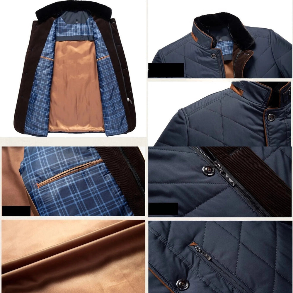 Chaqueta de invierno para hombre con cuello alto y cremallera – MACKSTON
