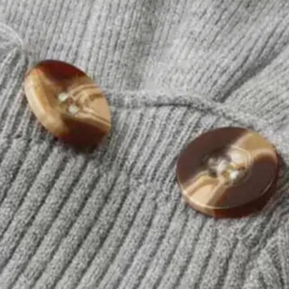 Jersey de punto acanalado con cuello redondo y ajuste cómodo – SYLVAINE