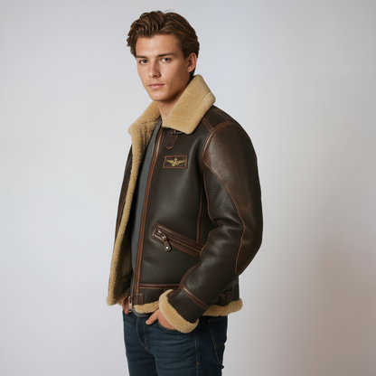 Cazadora tipo piloto para hombre con forro cálido – TOMAS