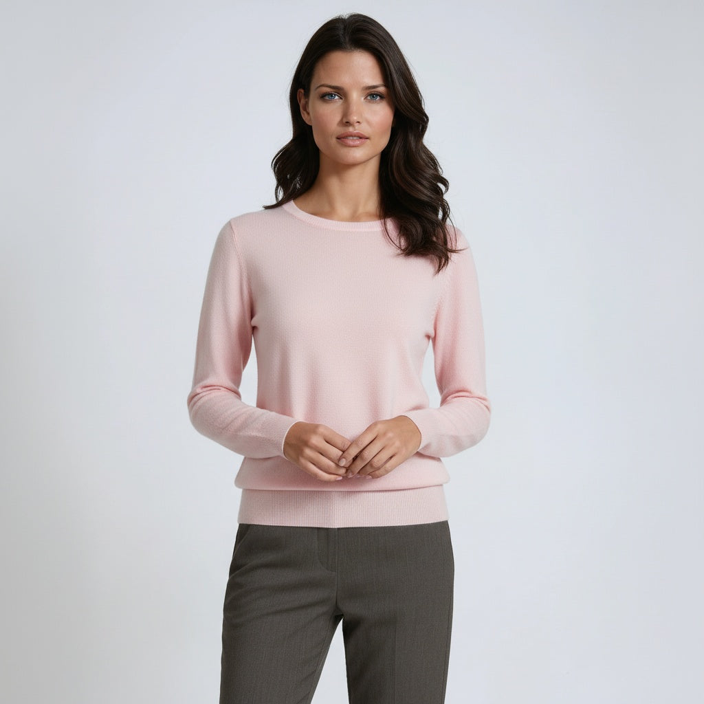 Jersey de mujer con manga larga y cuello redondo – SELVINA