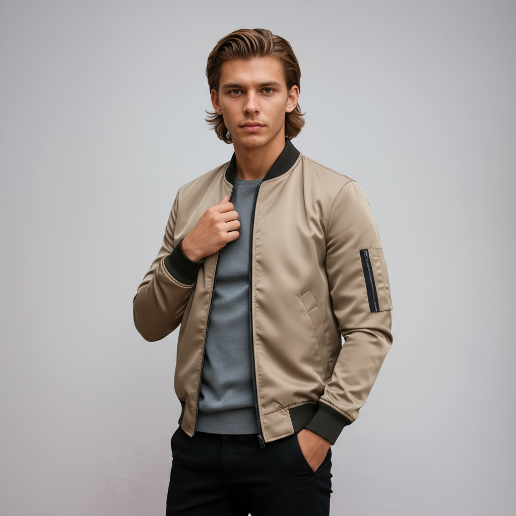 MILVAN – Cazadora bomber para hombre con cremallera y estilo urbano