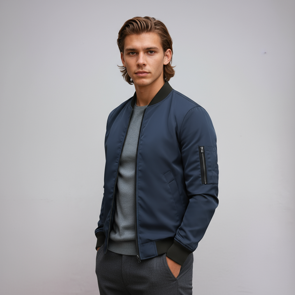 MILVAN – Cazadora bomber para hombre con cremallera y estilo urbano