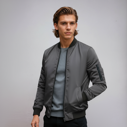 MILVAN – Cazadora bomber para hombre con cremallera y estilo urbano