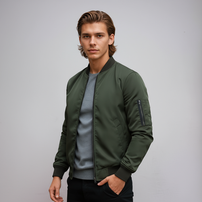 MILVAN – Cazadora bomber para hombre con cremallera y estilo urbano