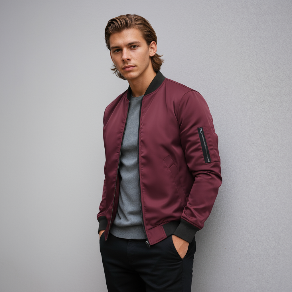 MILVAN – Cazadora bomber para hombre con cremallera y estilo urbano