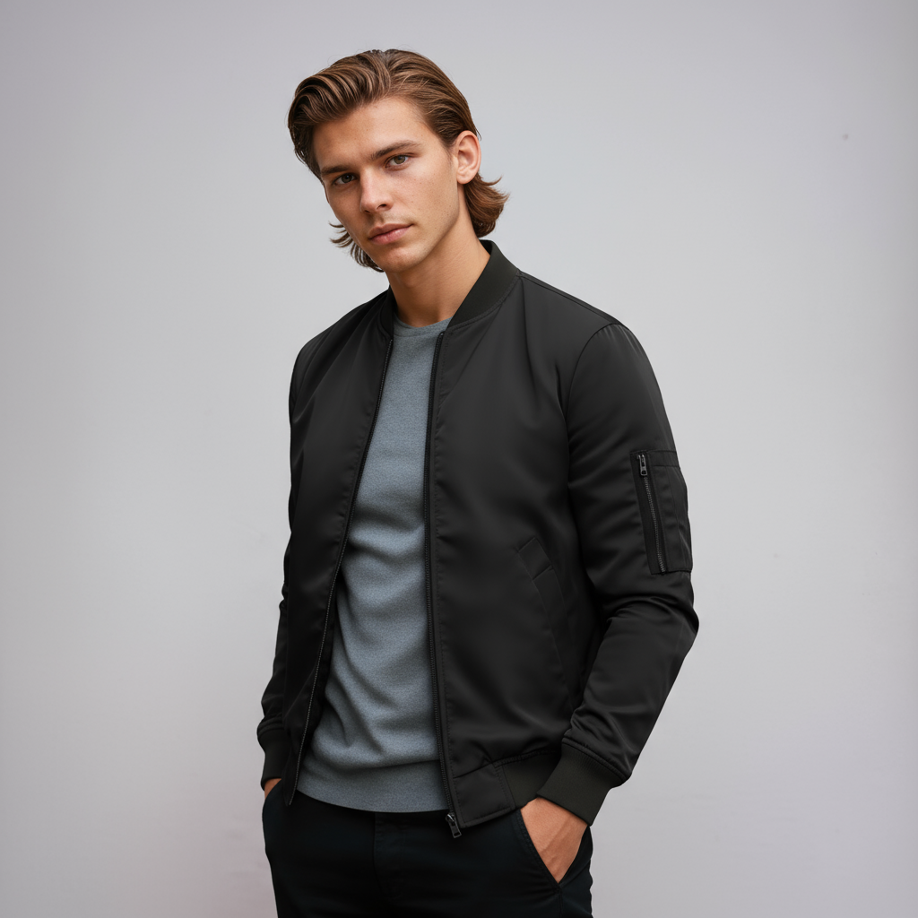 MILVAN – Cazadora bomber para hombre con cremallera y estilo urbano